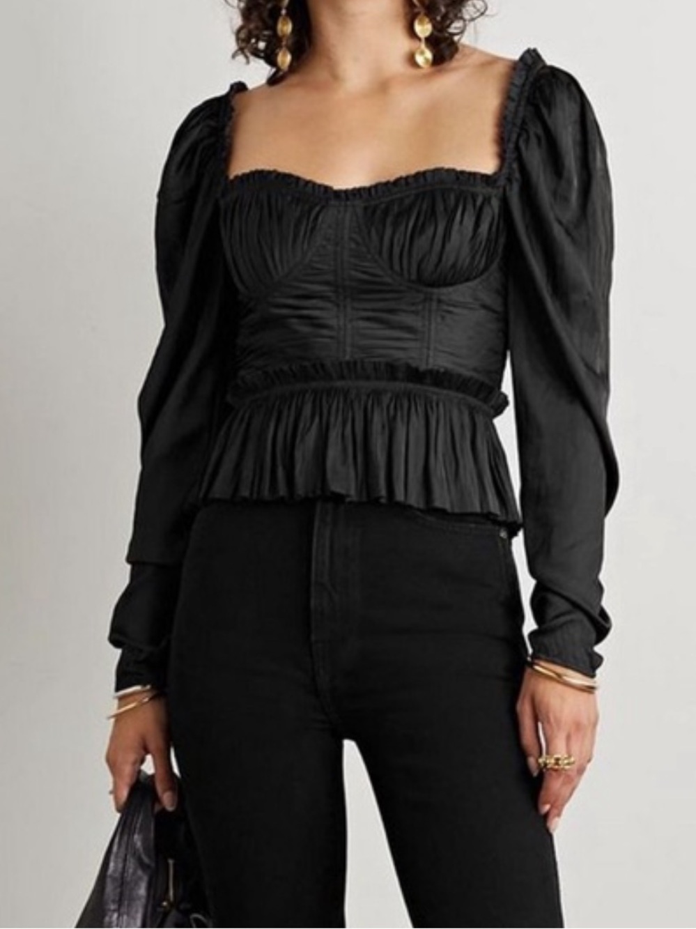 ULLA Johnson Mia Blouse Black